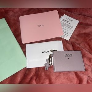 Mauve colored TOUS Pop Change purse-cardholder